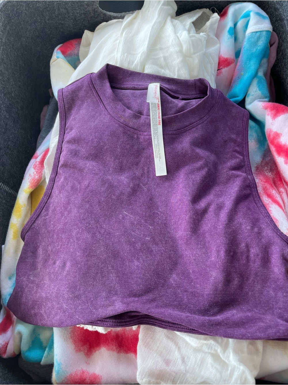 FP Movement Purple Sleeveless Crop Tank Top - Women's Casual Muscle Tee